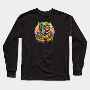 Tiger Grooves: Fashionable Hip-Hop Style Long Sleeve T-Shirt